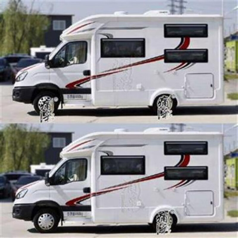 金冠格林卡诺房车车身拉花c型房车专用贴画个性彩条装饰贴纸 亮光材料