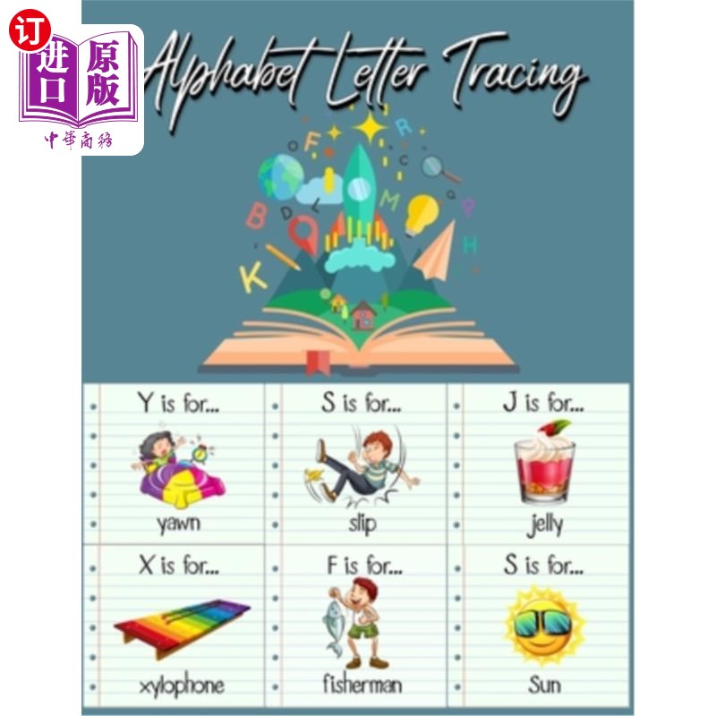 海外直订alphabet letter tracing: practice pages preschool