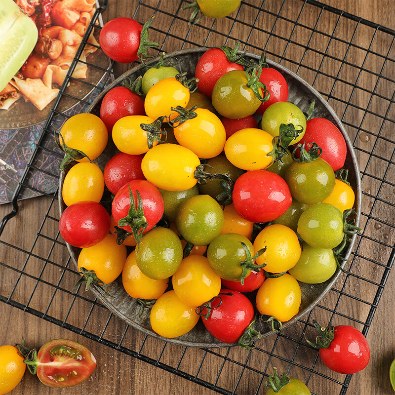 三色小番茄 红黄彩色圣女果  孕妇水果时令新鲜小西红柿 产地直发