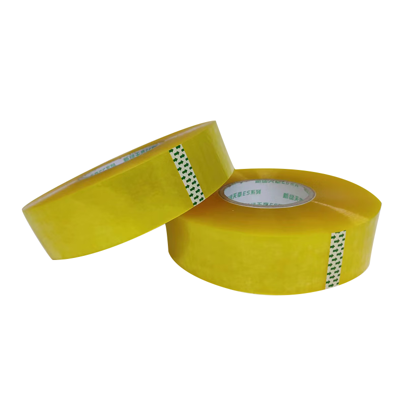天章 （TANGO）透明膠帶大卷膠帶45mm*320米50μm高粘淡黃工廠車間物流快遞打包專用封箱寬膠帶辦公用品1卷裝