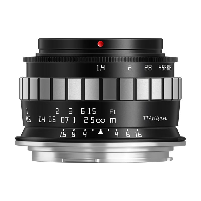 TTArtisan 铭匠光学23mm f1.4定焦微单镜头 黑银 佳能RF(半画幅)