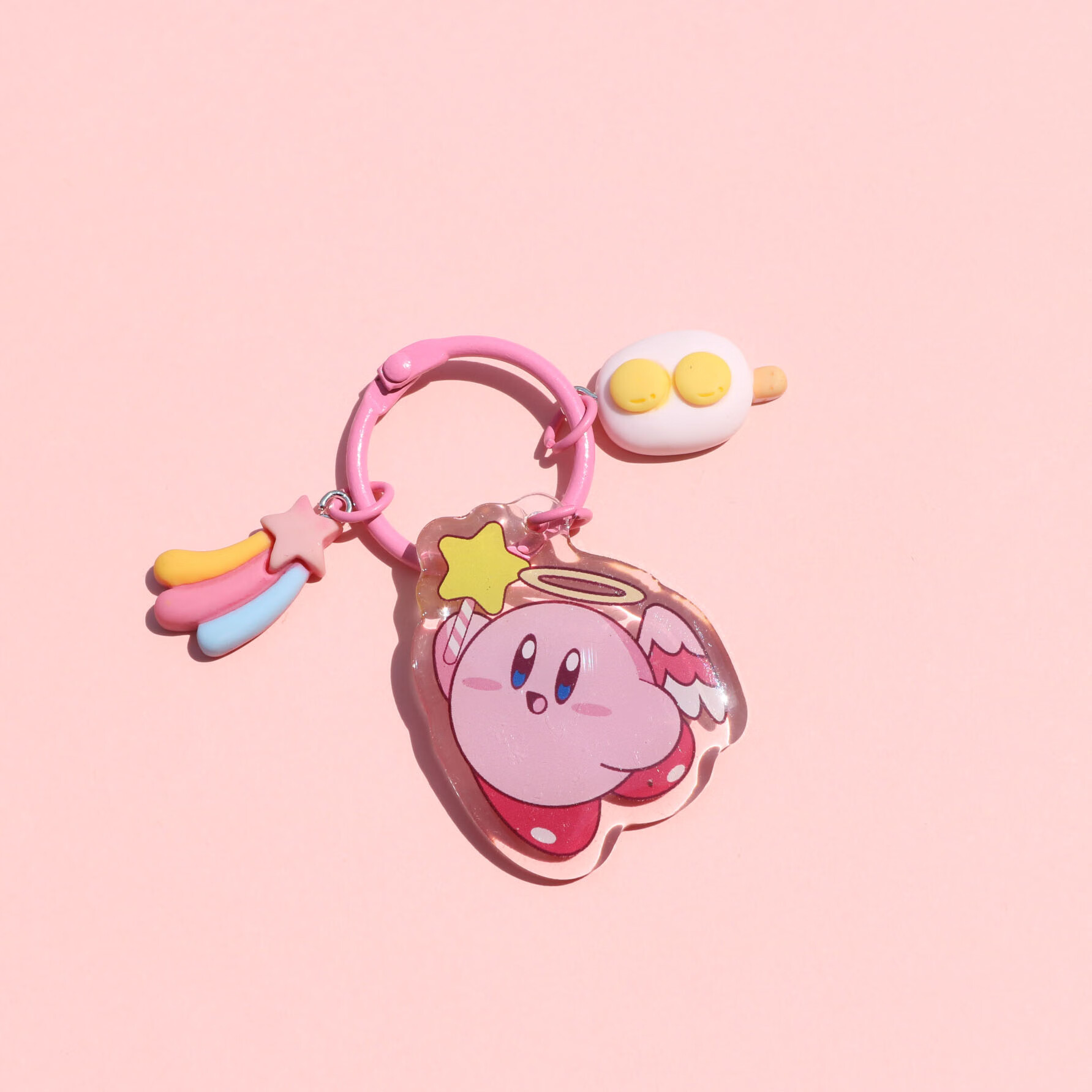 玖煦萌可爱星之卡比亚克力钥匙扣少女心粉色包挂件拉链挂饰汽车钥匙圈