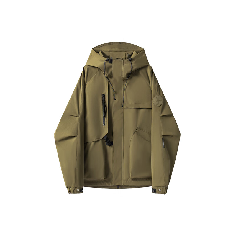 William fox&sons新型三防户外面料人体工学立体裁剪机能轻户外男女同款仿冲锋夹克 绿色【户外三防科技面料】 L /50