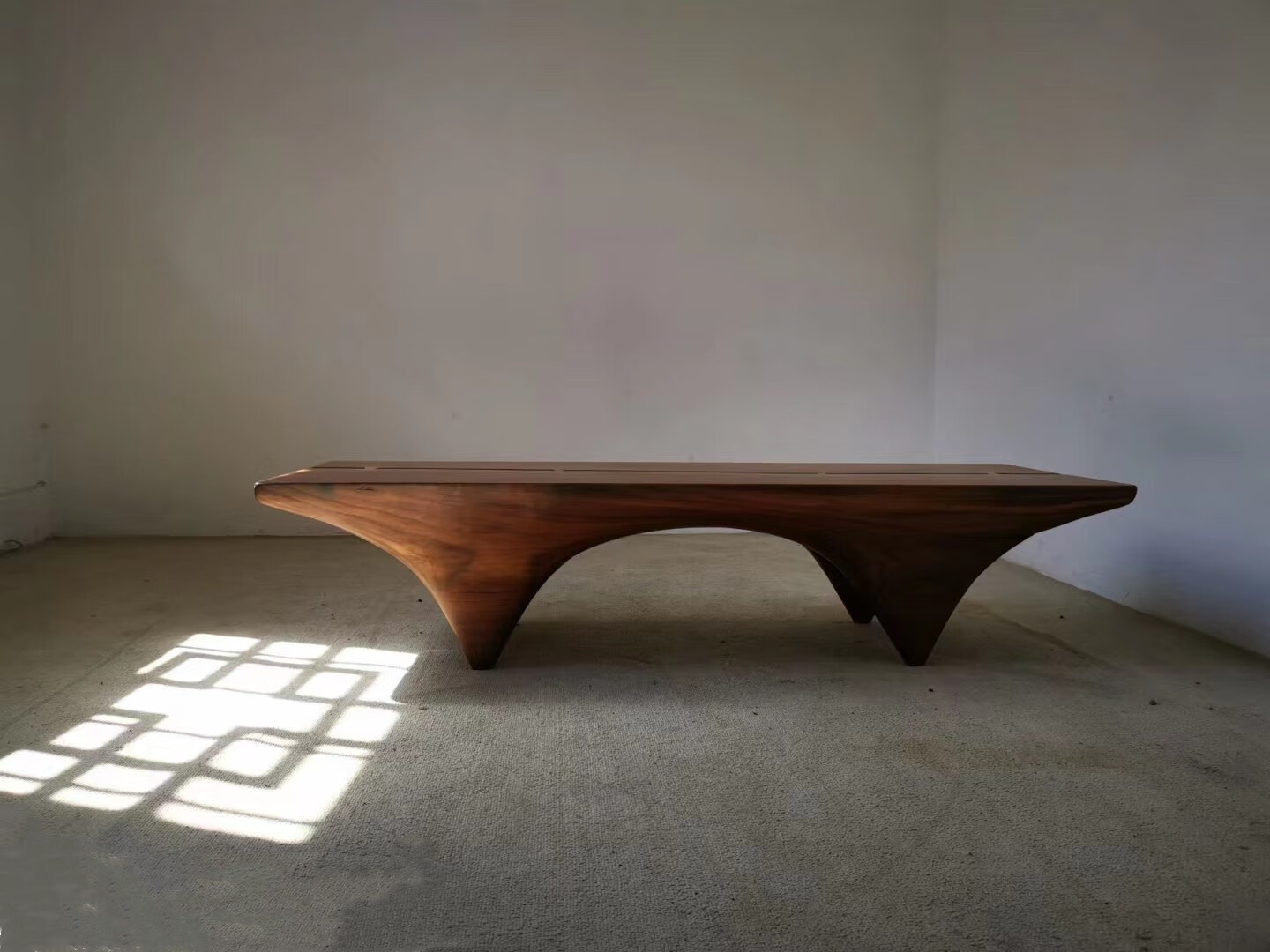 原木墩子侘寂长条凳设计师个性工厂直销长椅 120*30*40 松木/铁杉木