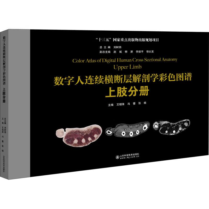 数字人连续横断层解剖学彩色图谱 上肢分册 王增涛,冯蕾,张杨 编 书籍