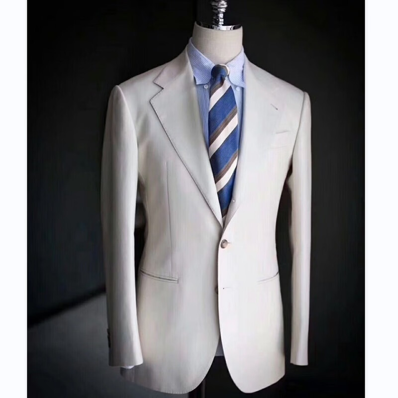 衣邦亲(上门量体)定制白色羊毛西装定制男量身定做高端结婚西服套装