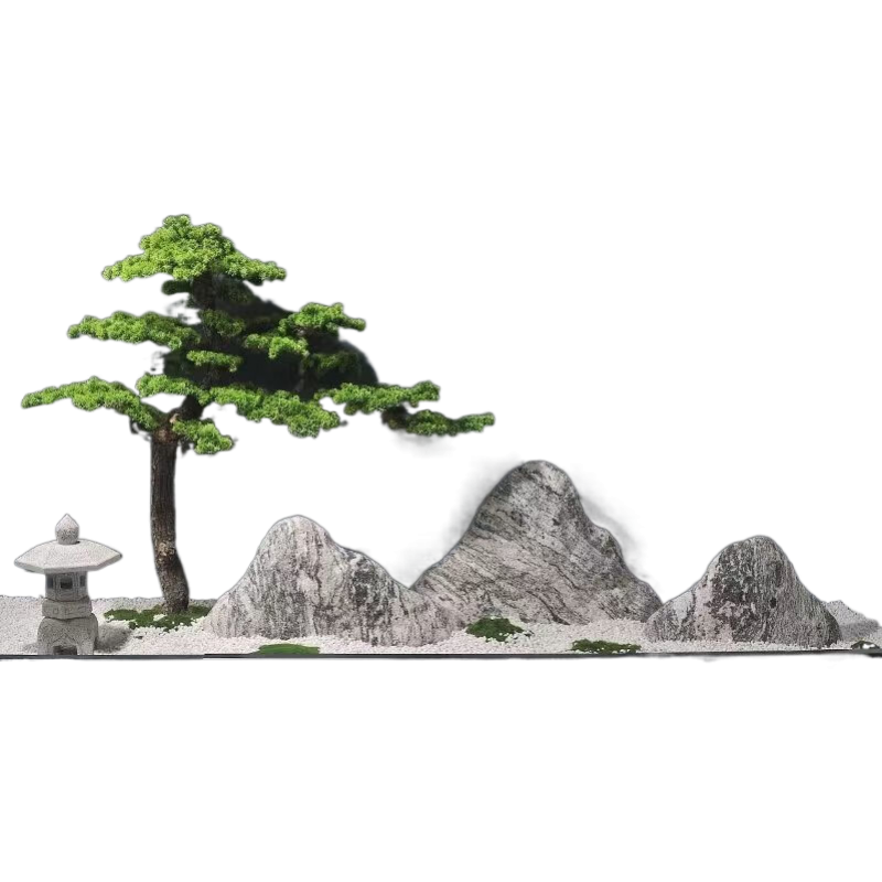 泰禧閣景觀石山水雪浪石組合石頭造景大型泰山石原石假山枯室內(nèi)庭院石 三塊組合長1.5米單塊厚10厘米