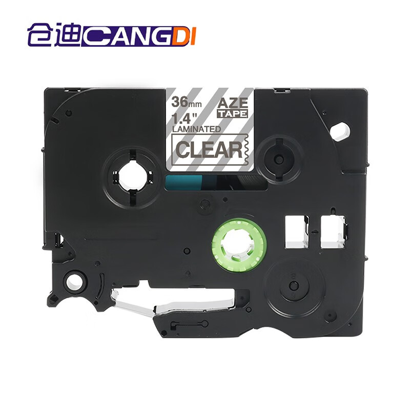 仓迪(cangdi)不干胶标签色带aze-167透明底灰字36mm*8m(ps:tze-167)