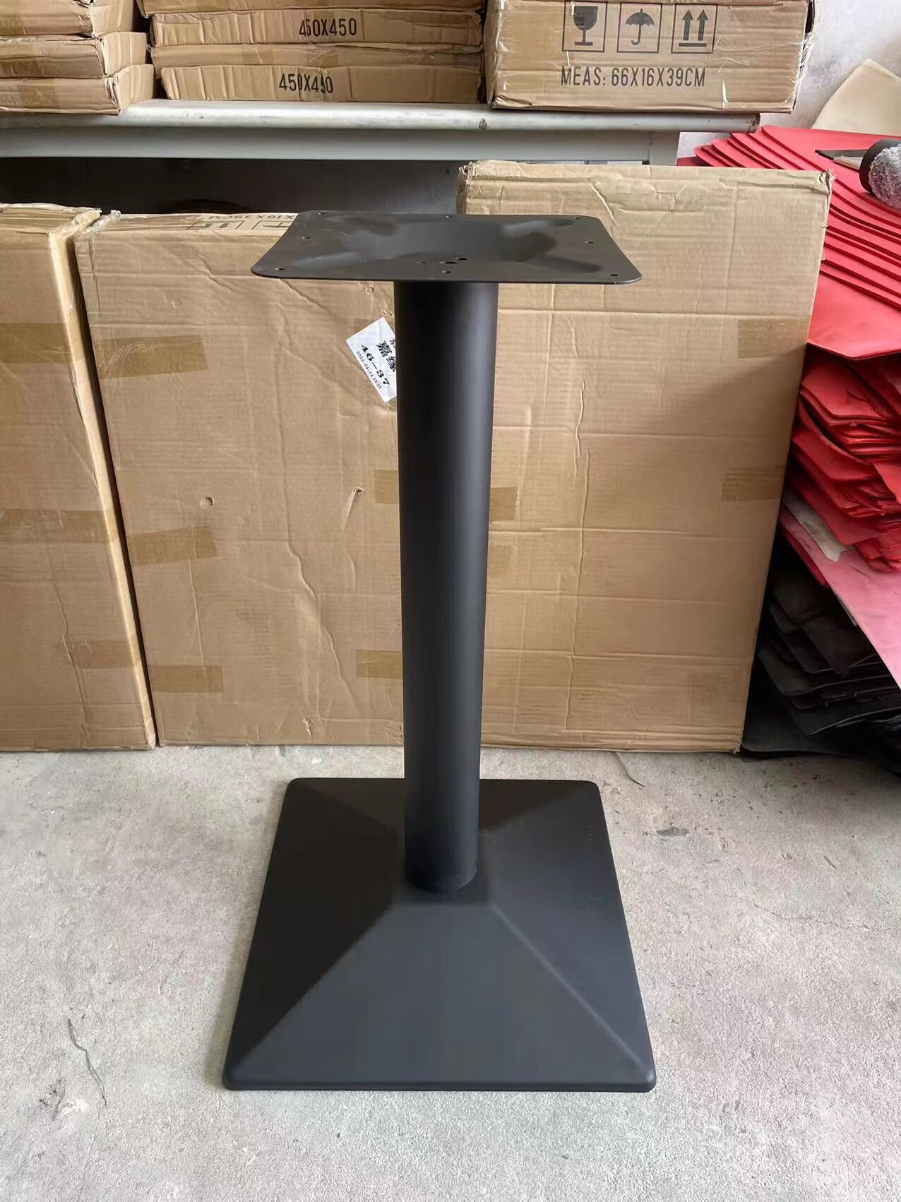 百祥达不锈钢桌腿桌脚铁艺吧台脚支撑柱铸铁底座电镀圆桌餐桌支架桌子