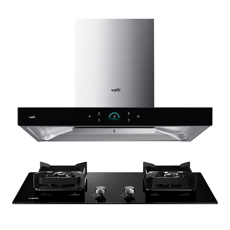 华帝vatti烟灶套餐i11157i10073b12t天然气家用侧吸式油烟机燃气灶
