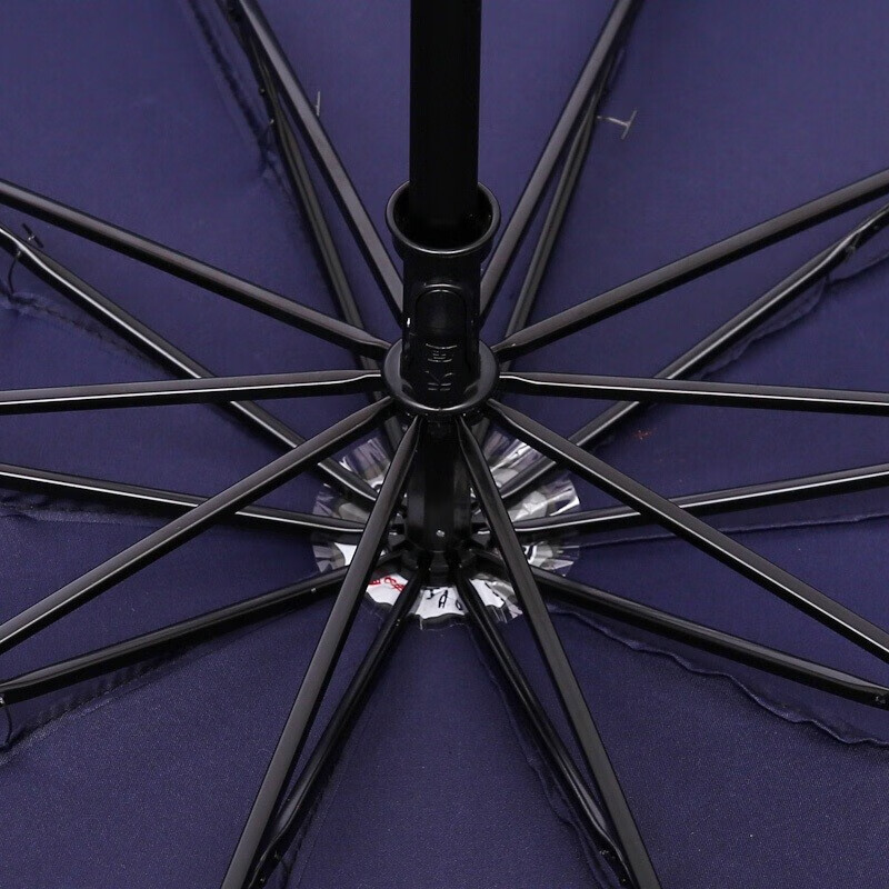 捷果超大雨伞男女三人10骨黑胶防晒遮阳伞广告伞企业定制logo 藏青色