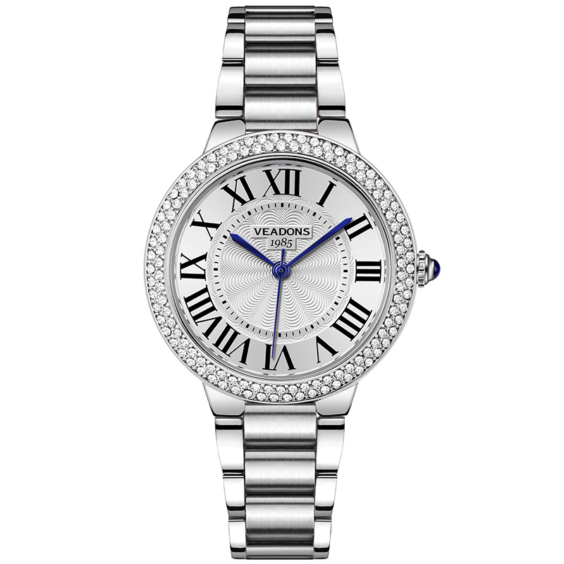 威顿(veadons)【明星代言】手表女士石英表时尚复古镶钻防水女士腕表