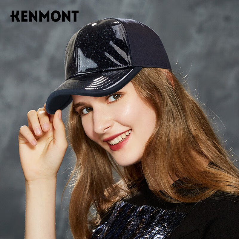 卡蒙帽子时尚秋冬季加厚棒球帽女休闲百搭亮面纯色鸭舌帽户外出游2654