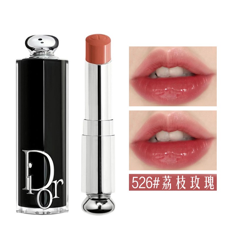 迪奥（Dior） 口红滋润显色瘾诱超模漆光黑管唇膏固体520情人节礼物送女朋友 526#荔枝玫瑰（2022新色）