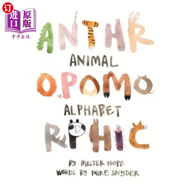 海外直订anthropomorphic animal alphabet 拟人化的动物字母表