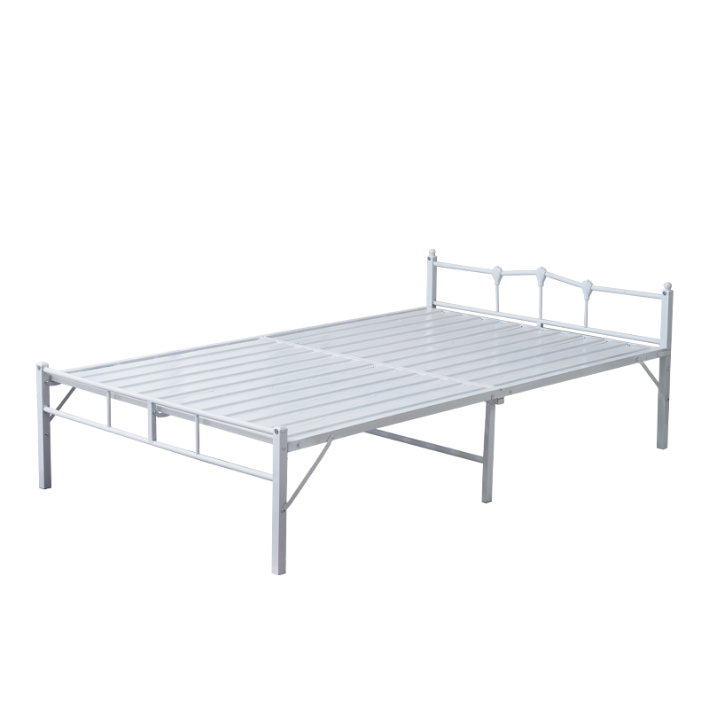 非洲鹰折叠床单人午休办公室午睡简易便携家用陪护租房木板铁床双人1.2米1.5米 加厚欧式铁床80宽灰色裸床