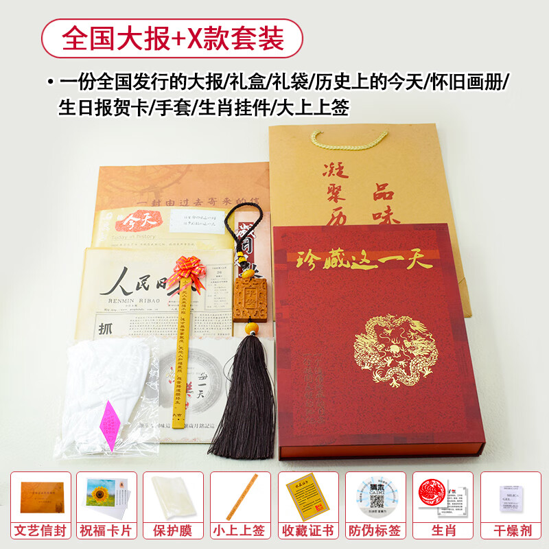 的原版老旧报纸定制创意生日礼物人民日报等 全国大报 x款套装 50年代