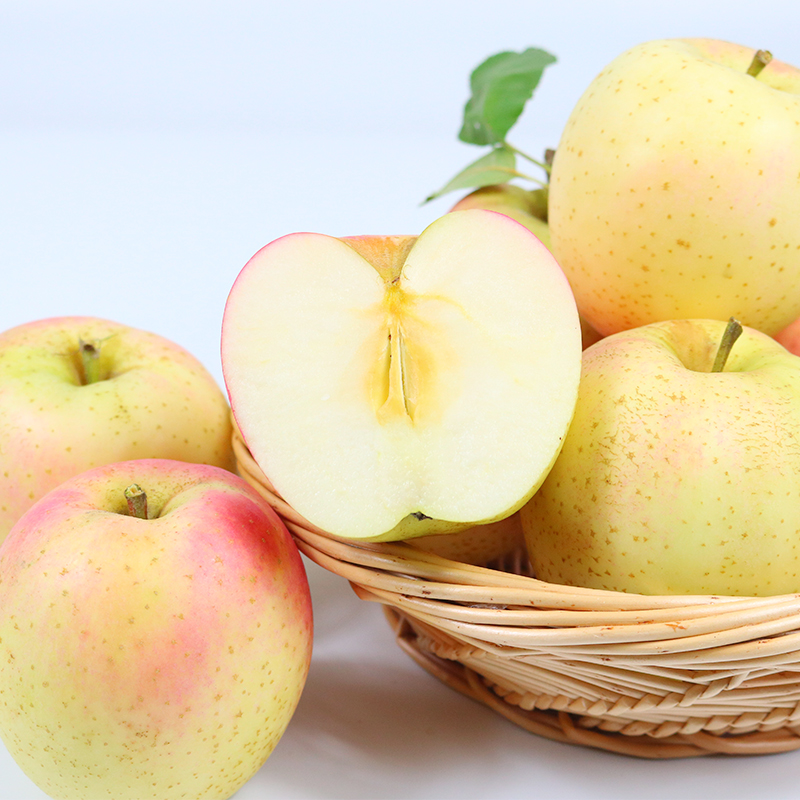 鲜姿 正宗大连王林苹果青森麻脸美人贵妃礼盒黄苹果生鲜孕妇新鲜水果 净重4.5斤特大果(单果80+mm)