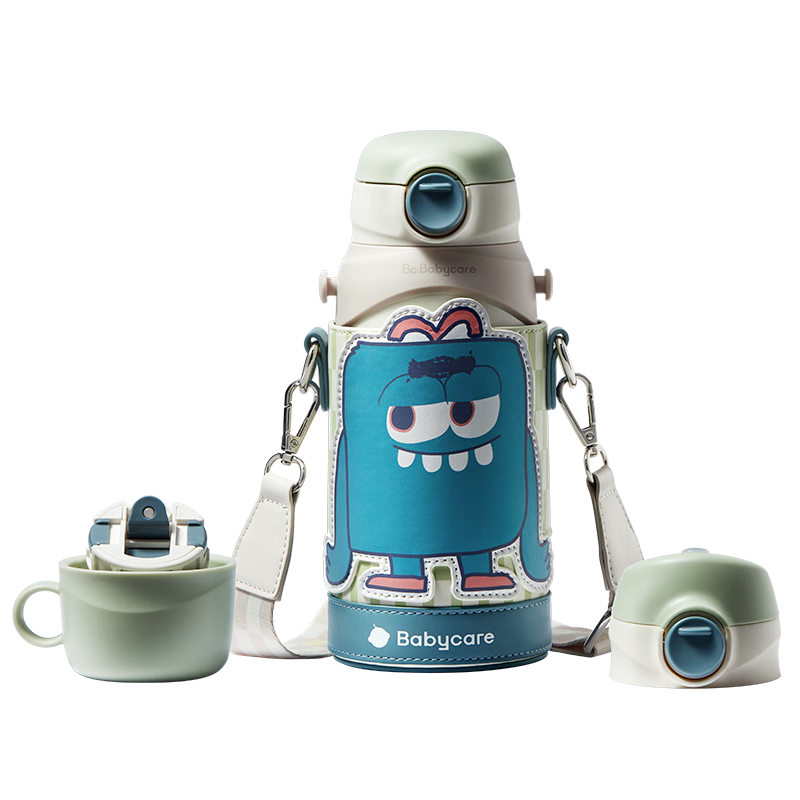 babycare兒童保溫杯水杯水壺吸管杯大寶寶學(xué)飲316不銹鋼三合一上學(xué)600ml