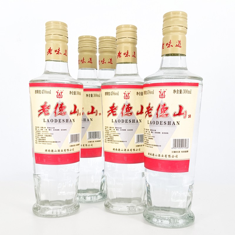 德山湖南品牌老牌老厂传统酿造工艺德山大曲老德山酒45度中度光瓶 45%
