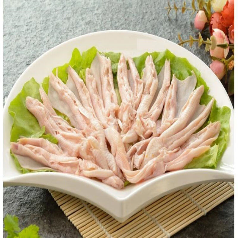 无骨鸭掌2斤新鲜冷冻去骨鸭爪生鸭爪脱骨鸭掌剔骨鸭脚 花约朵娜 1斤脱