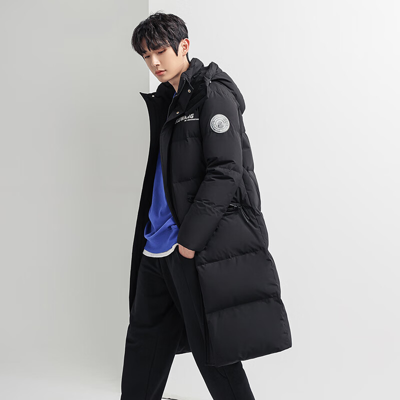 雅鹿羽绒服男女情侣2025冬季新款迷彩加厚连帽保暖鸭绒长款时尚外套潮 渐变花色 L 175 推荐145-165斤