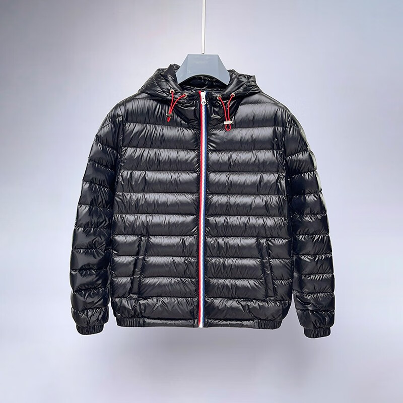 蒙口羽皇羽绒服男轻薄短款秋冬新款时尚休闲运动保暖外套 黑色 m