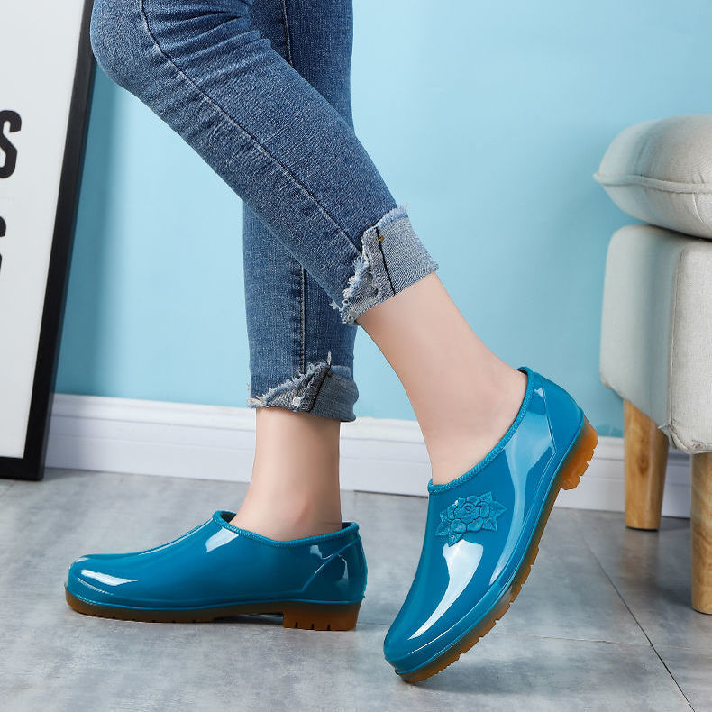 30-40-50岁中老年妇女穿的走路鞋网面软底低帮雨鞋女春夏季低腰防水鞋