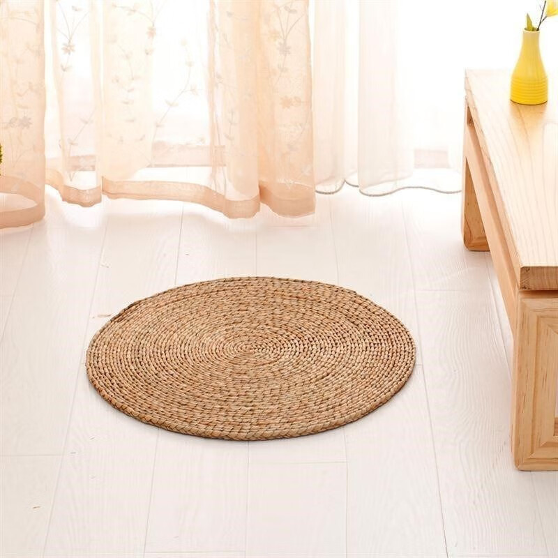 宽绵中式草编玉米皮蒲团坐垫编织蒲草垫子榻榻米飘窗垫幼儿园垫 蒲草