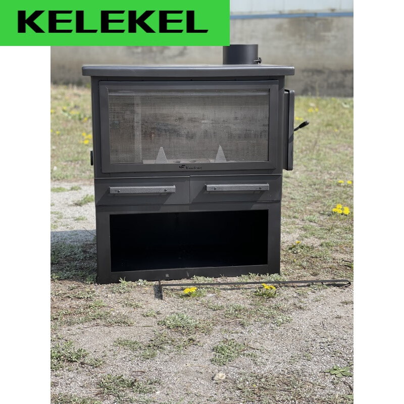 kelekel云峰出品02号多功能燃木真火壁炉柴火炉取暖炊事观火炉烤