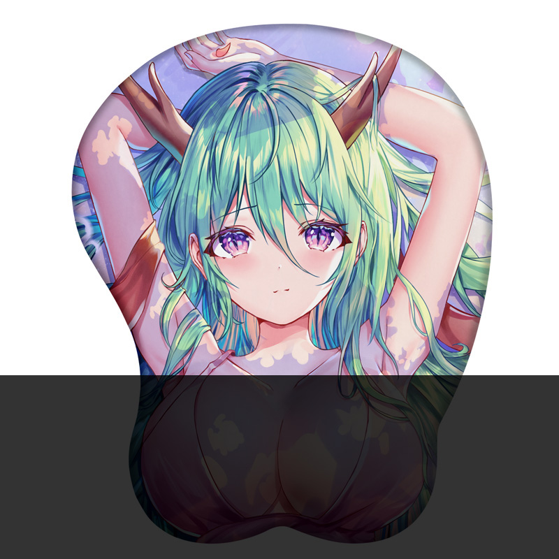 智宙碧蓝航线鼠标垫硅胶游戏动漫二次元大胸鼠标垫护手腕3d胸硅胶护腕