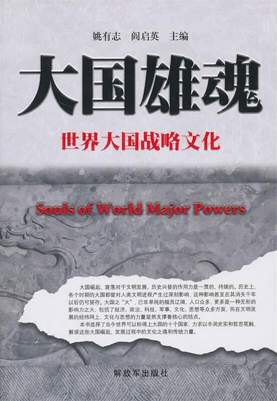 大国雄魂:世界大国战略文化 姚有志, 阎启英主编【正版书】