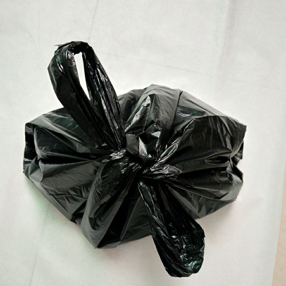 小垃圾袋黑色小号手提式迷你桌面20 一次性背心式加厚300只 迷你黑色