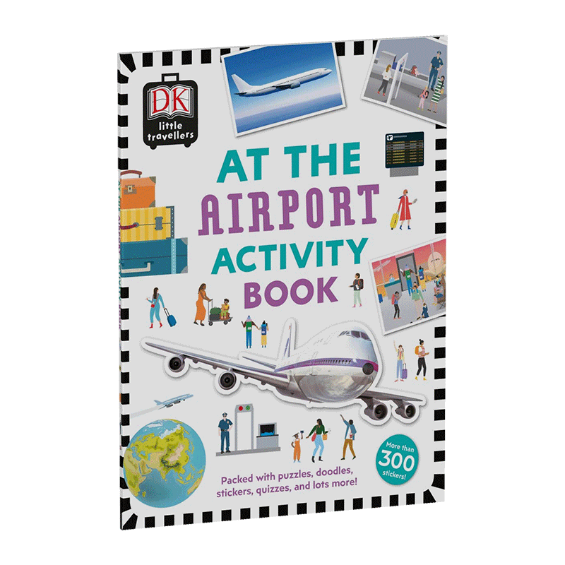 【预售】at the airport activity book,在机场 dk出版 英文儿童贴纸