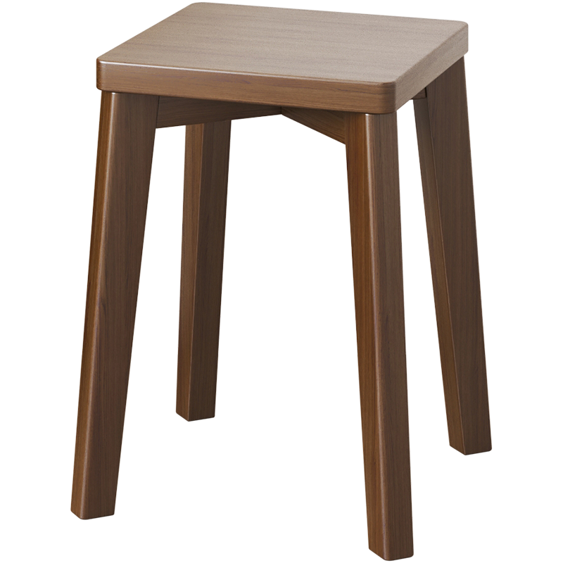 乐爱家 凳子实木凳子家用餐凳可叠放方凳高脚凳时尚创意木凳客厅小板凳