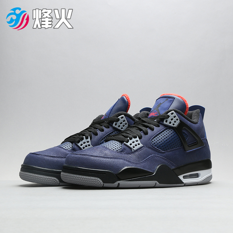 AirJordan4,Air Jordan 10 烽火 air jordan 4 aj4 乔4 男款 小阿姆 午夜黑蓝毛巾 cq9597 401 cq