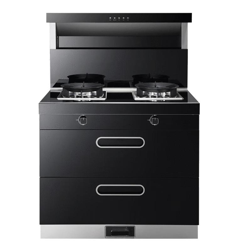 尊驰jjzt-q10家用自动清洗侧吸下排集成灶 黑色 天然气