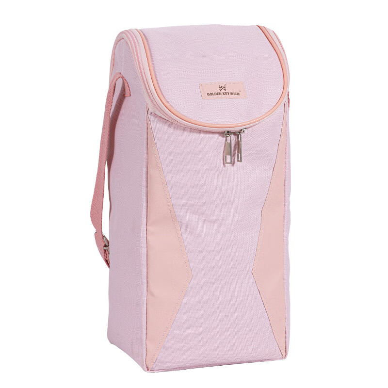 金钥匙(golden key)方形保温包便携加厚保温饭盒手提便当包大号(粉色)