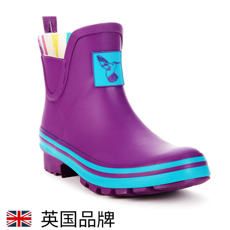 EVERCREATURES英国雨靴女雨鞋防水鞋防滑套鞋紫色切尔西雨鞋低帮时尚雨鞋 女款 紫色低帮12EGG 37