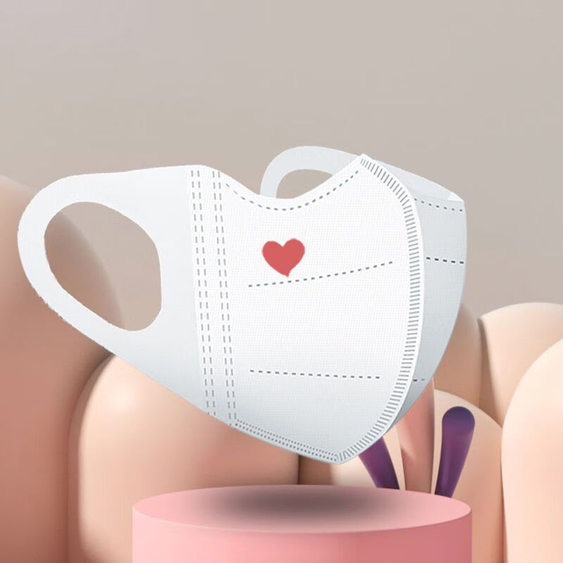 夏季防晒口罩3d立体一次性护眼角面罩爱心防晒女网红口罩高颜值防 白