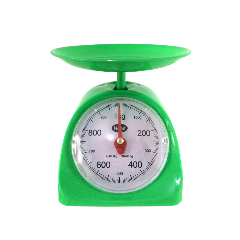 家用克数称弹簧台秤老式圆盘称1公斤小盘称2斤指针小秤机械托盘称 1