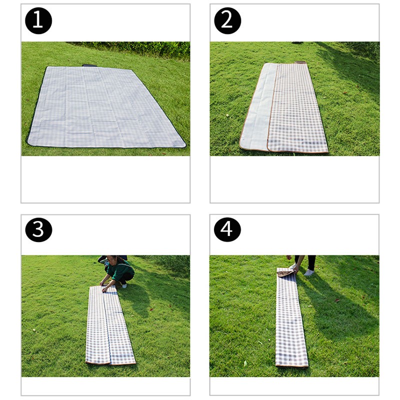 何大屋（Hodtown） 野餐垫子防潮垫户外便携超轻野餐防水加厚垫超大公园出游旅游玩 咖啡格HDW1810标准195*200cm