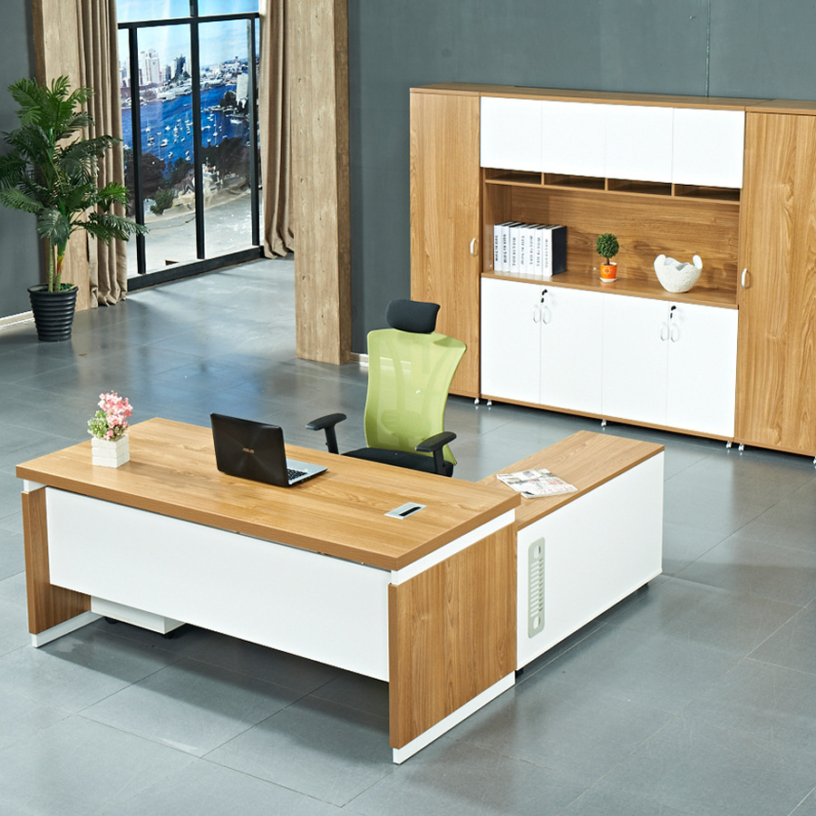 时尚老板桌大班桌现代简约主管经理办公室老板台带柜大班台 1600*800*