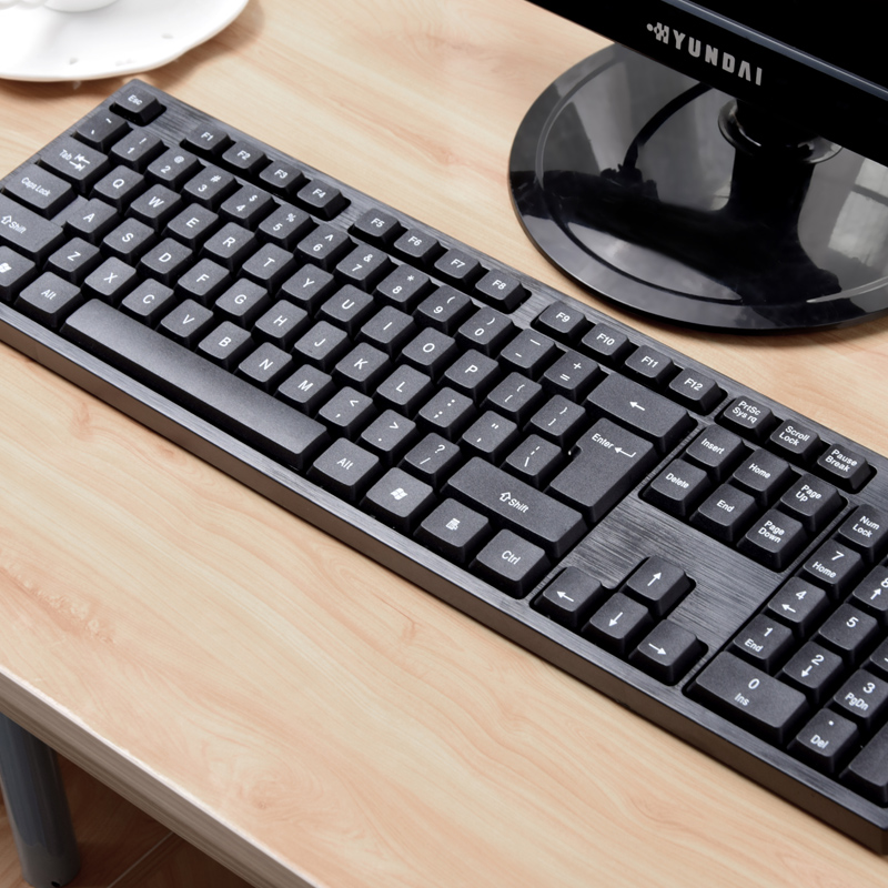 灵蛇（LINGSHE）有线单键盘USB笔记本台式电脑一体机通用办公单键盘K200黑色