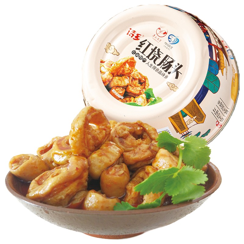 诗乡 四川特产江油肥肠红烧肠头熟食冒节子美食猪大肠头子228克