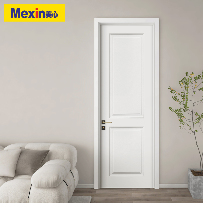 mexin美心木门环保烤漆时尚简约平开卧室门木质复合套装门8589 下单