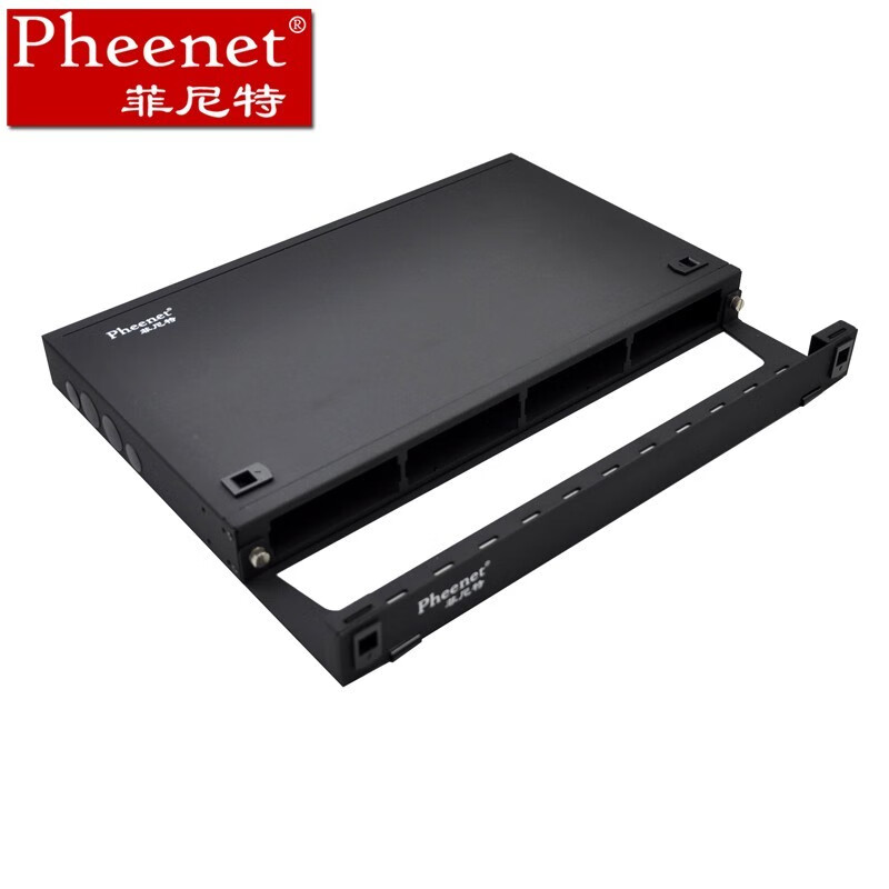 菲尼特 pheenet1u96芯mpo高密度光纤箱om3数据中心机房3u288芯配线架