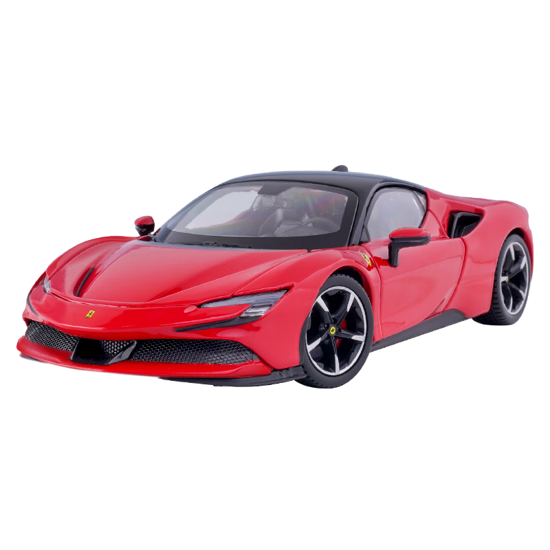 比美高（Burago） 1:24法拉利車模sf90合金玩具跑車仿真汽車模型男孩禮物