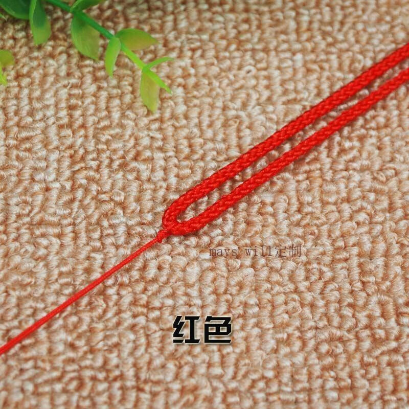 mays will手工编织项链挂绳挂坠玉坠玉佩吊坠挂件绳子 红颜色项链绳可