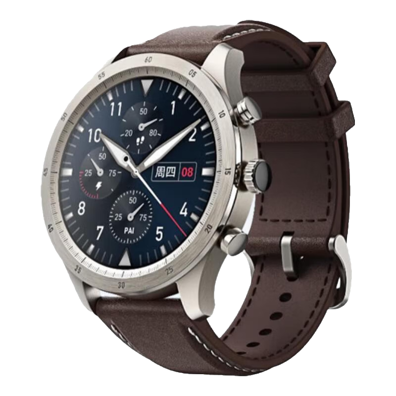 ZEPP AMAZFIT旗下ZEPP Z商务智能手表钛合金机身真皮表带心电检测血氧心率睡眠监测小爱同学运动男士表 胡桃棕 ZEPP Z 高端商务智能手表 599元